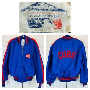 Chicago Cubs Vintage 80s Pyramid Tag Zip Jacket Boys Medium